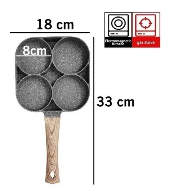 Sartén Antiadherente 4 Compartimentos Pa